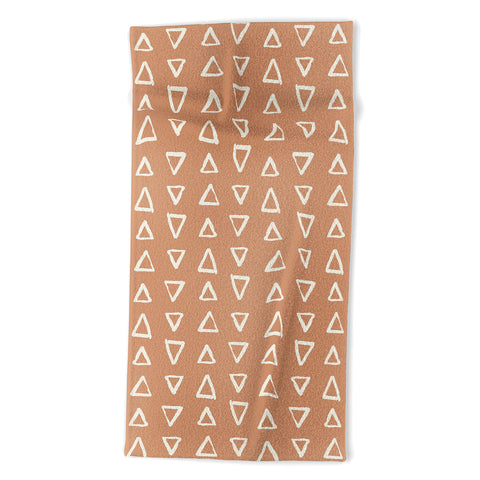 Avenie Modern Boho Triangles Beach Towel