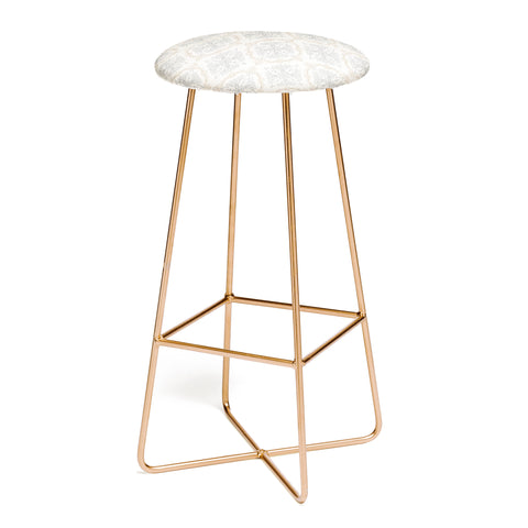 Avenie Modern Floral Damask Neutral Bar Stool