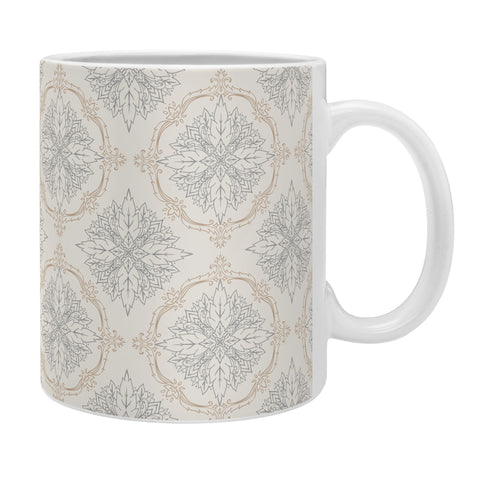 Avenie Modern Floral Damask Neutral Coffee Mug