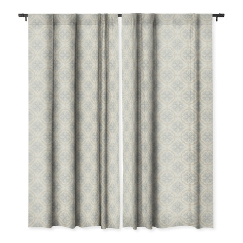 Avenie Modern Floral Damask Neutral Blackout Window Curtain