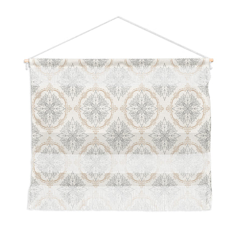 Avenie Modern Floral Damask Neutral Wall Hanging Landscape