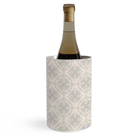 Avenie Modern Floral Damask Neutral Wine Chiller