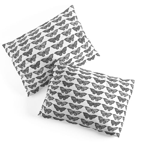 Avenie Monarch Butterfly Black and White Pillow Shams