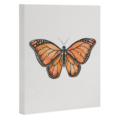 Avenie Monarch Butterfly Orange Art Canvas