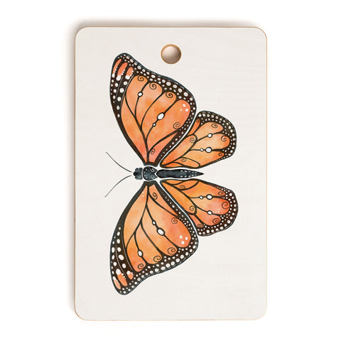 Avenie Monarch Butterfly Orange Cutting Board Rectangle