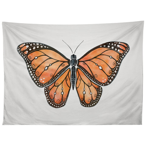 Avenie Monarch Butterfly Orange Tapestry
