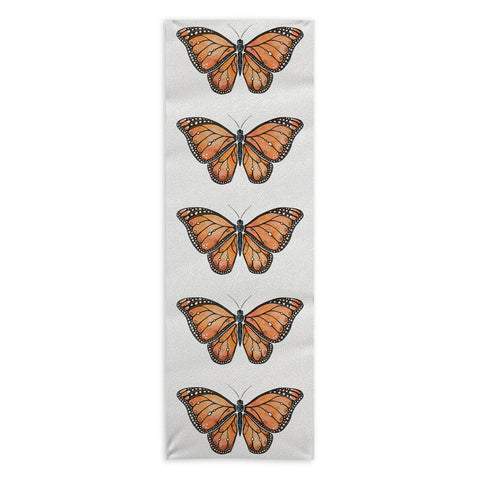 Avenie Monarch Butterfly Orange Yoga Towel