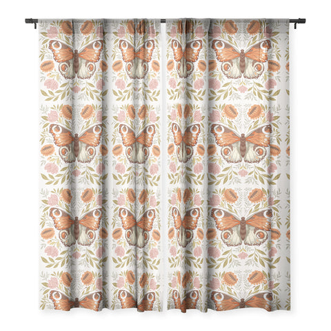 Avenie Morris Inspired Butterfly Sheer Window Curtain
