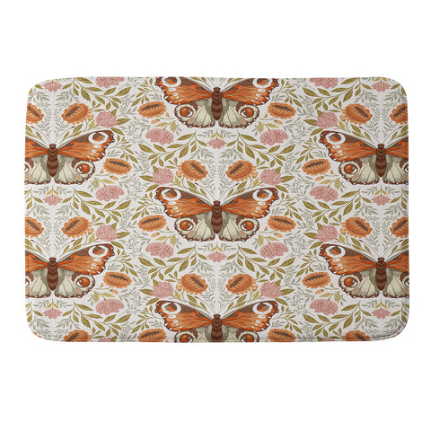 Avenie Morris Inspired Butterfly I Memory Foam Bath Mat