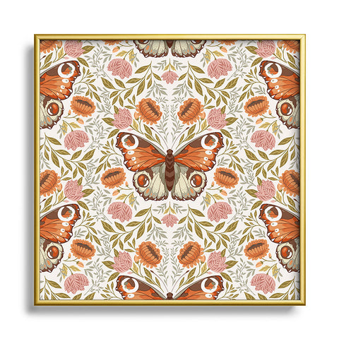 Avenie Morris Inspired Butterfly I Metal Square Framed Art Print