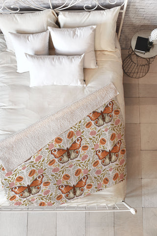 Avenie Morris Inspired Butterfly I Fleece Throw Blanket