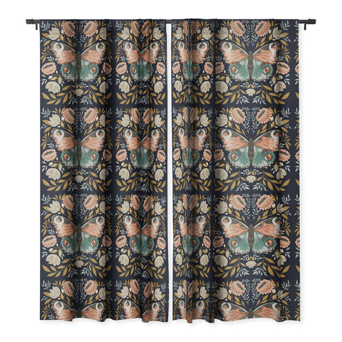 Avenie Morris Inspired Butterfly II Blackout Window Curtain