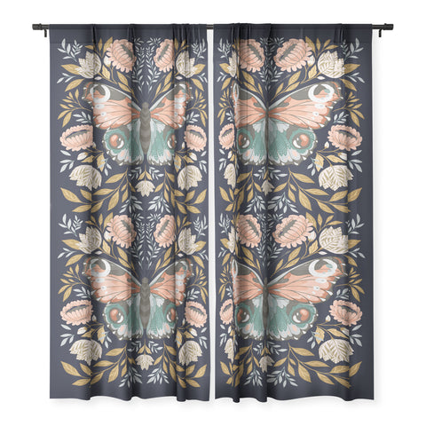 Avenie Morris Inspired Butterfly II Sheer Non Repeat
