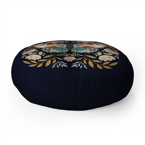 Avenie Morris Inspired Butterfly II Floor Pillow Round
