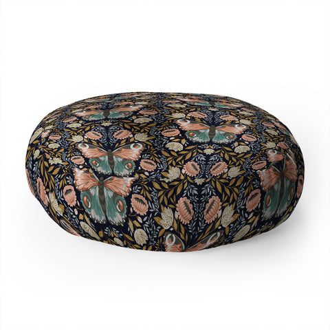 Avenie Morris Inspired Butterfly III Floor Pillow Round