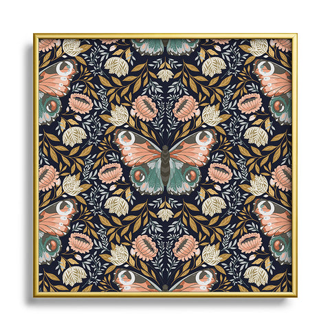 Avenie Morris Inspired Butterfly III Metal Square Framed Art Print