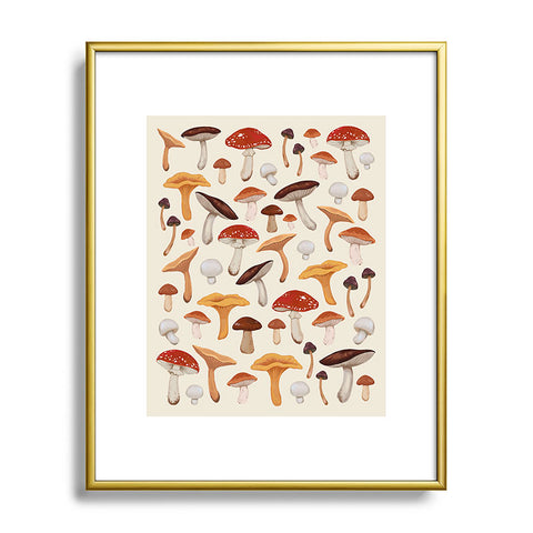 Avenie Mushroom Collection Metal Framed Art Print