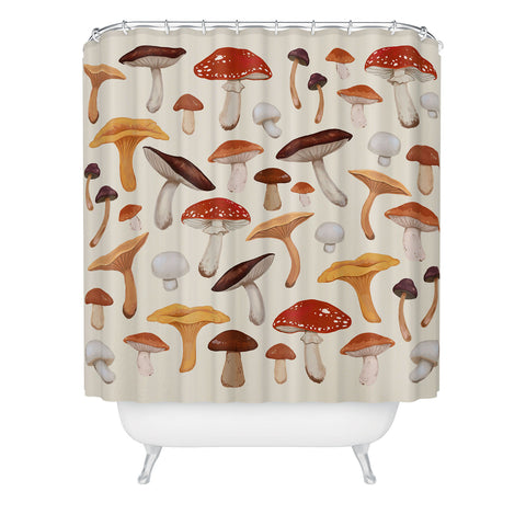 Avenie Mushroom Collection Shower Curtain