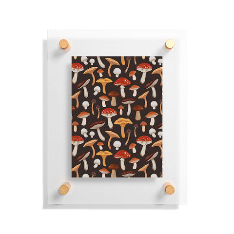 Avenie Mushroom Medley Pattern Floating Acrylic Print