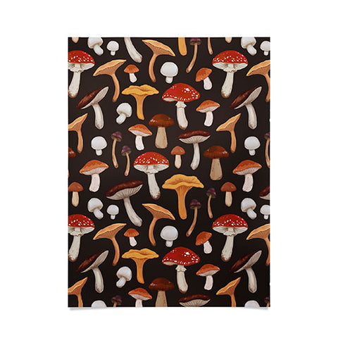 Avenie Mushroom Medley Pattern Poster