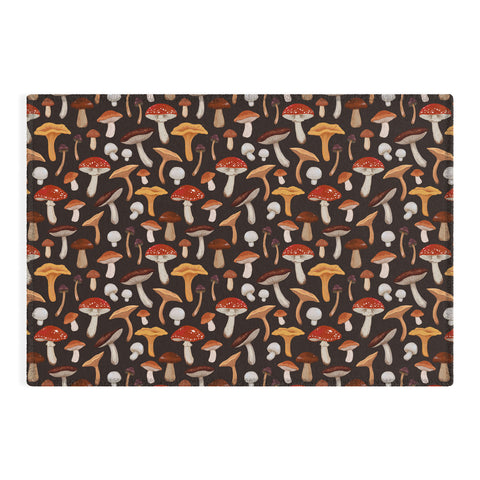 Avenie Mushroom Medley Pattern Outdoor Rug