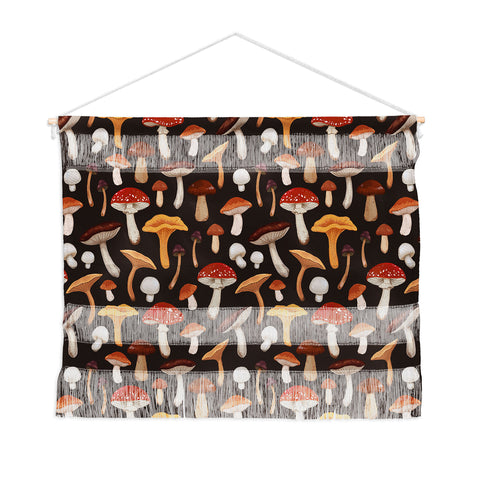 Avenie Mushroom Medley Pattern Wall Hanging Landscape