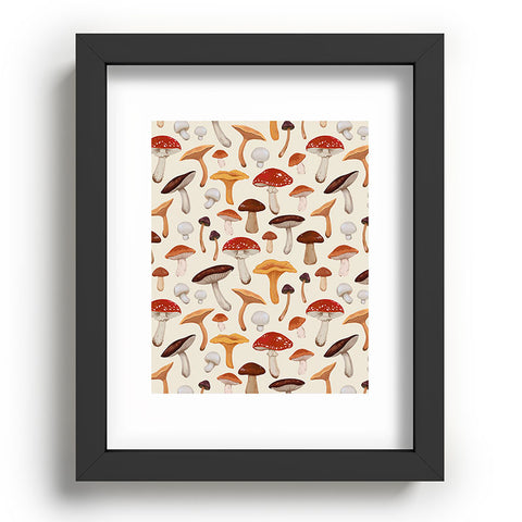 Avenie Mushroom Pattern Recessed Framing Rectangle