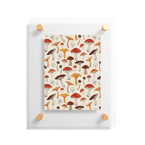 Avenie Mushroom Pattern Floating Acrylic Print
