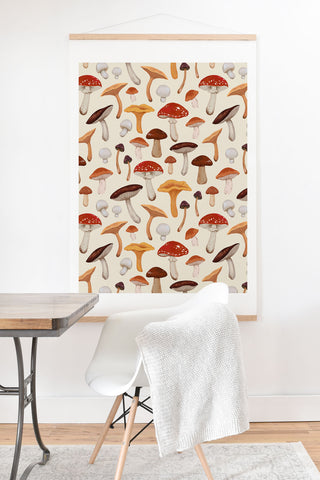 Avenie Mushroom Pattern Art Print And Hanger