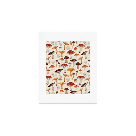 Avenie Mushroom Pattern Art Print