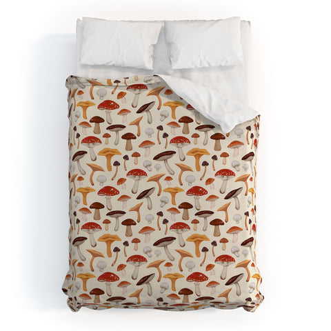Avenie Mushroom Pattern Duvet Cover