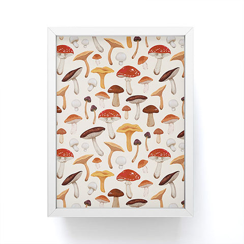Avenie Mushroom Pattern Framed Mini Art Print