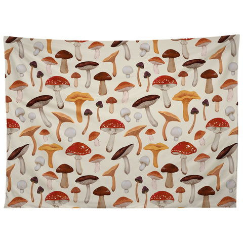 Avenie Mushroom Pattern Tapestry