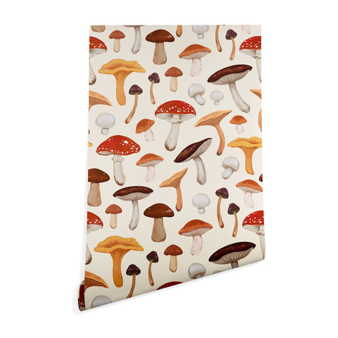 Avenie Mushroom Pattern Wallpaper
