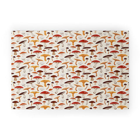Avenie Mushroom Pattern Welcome Mat