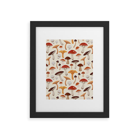 Avenie Mushroom Pattern Framed Art Print