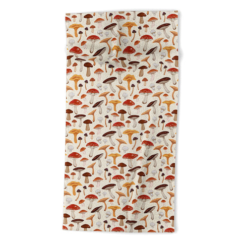 Avenie Mushroom Pattern Beach Towel