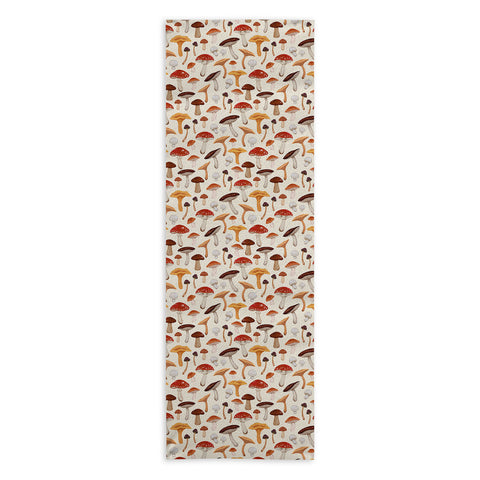 Avenie Mushroom Pattern Yoga Towel