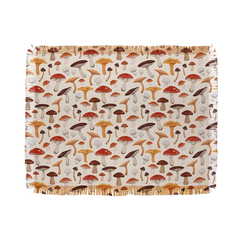 Avenie Mushroom Pattern Throw Blanket