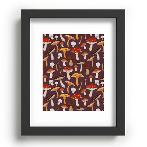 Avenie Mushroom Woodland Pattern Recessed Framing Rectangle