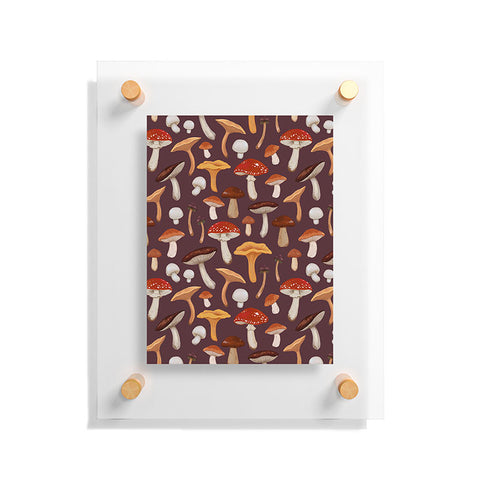 Avenie Mushroom Woodland Pattern Floating Acrylic Print