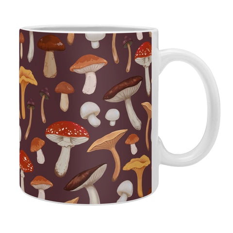 Avenie Mushroom Woodland Pattern Coffee Mug