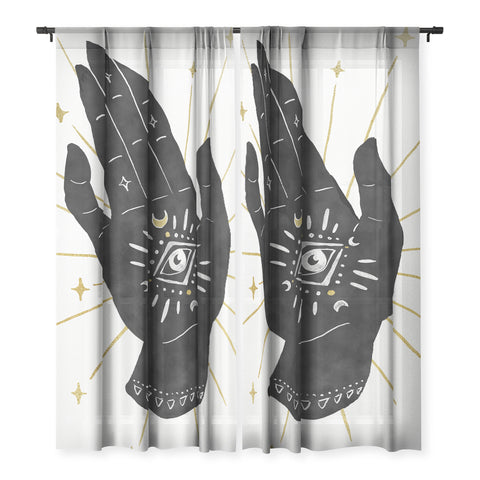 Avenie Mystic Hand with Eye Sheer Non Repeat