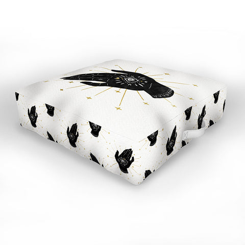 Avenie Mystic Hand with Eye Outdoor Floor Cushion