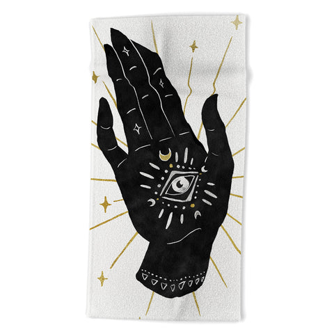 Avenie Mystic Hand with Eye Beach Towel