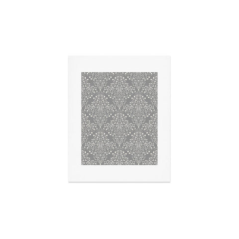 Avenie Neutral Art Nouveau Damask Art Print