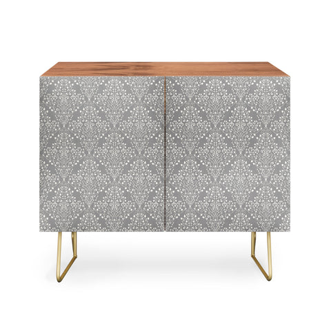 Avenie Neutral Art Nouveau Damask Credenza