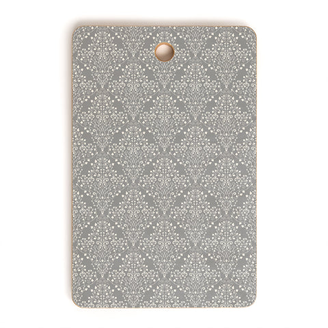 Avenie Neutral Art Nouveau Damask Cutting Board Rectangle