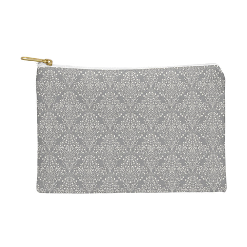 Avenie Neutral Art Nouveau Damask Pouch