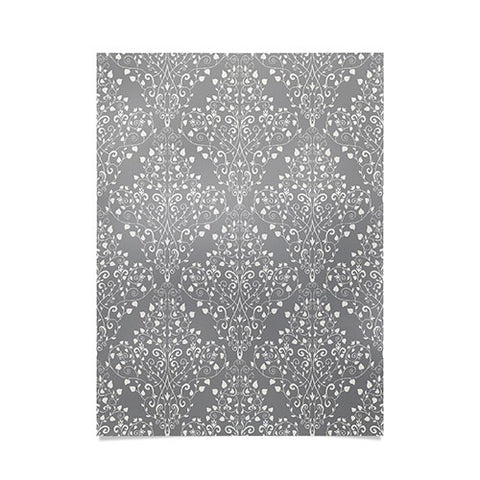 Avenie Neutral Art Nouveau Damask Poster